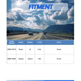Anpulsero Brake Pads And Rotors Kit Front Compatible with 2005-2010 Scion tC, 2000-2005 Toyota Celica, Automotive Replacement Brake Kits Geomet 31270 D817-7691 Drilled And Slotted Rotors 275mm(10.8in)