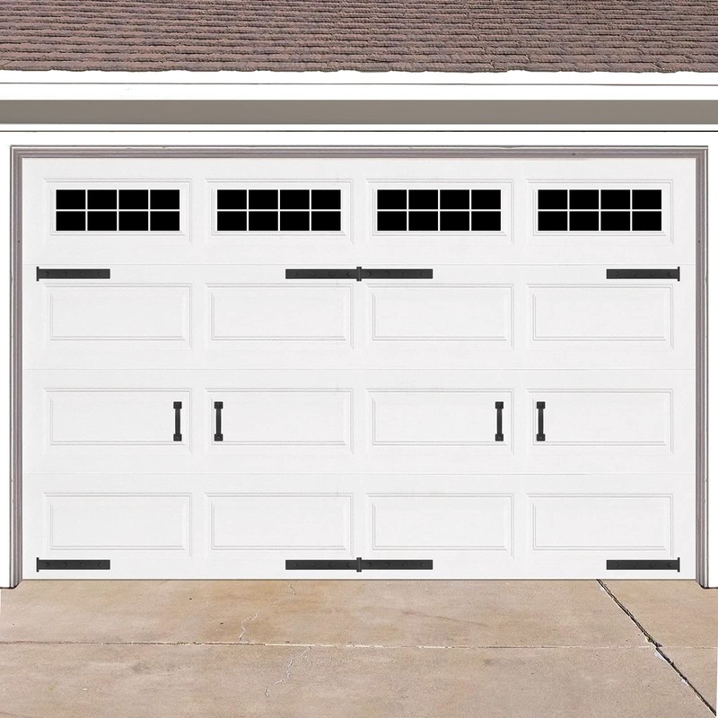 SANKINS Magnetic Decorative Garage Door Hinges Hardware Kit Attractive Curb