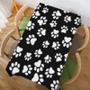 Walmsco Tablecloth Black White dog Paw Decor For Dining Room