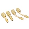 4Pcs 1/4SAE to 5/16SAE Conversion Head Refrigerant Charging Adapter for