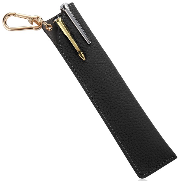 Ganve Pen Case, Stylish, Solid Color, For Kids, Adults, Litchi