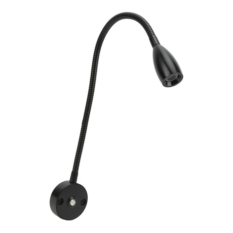 LED Reading Light 3W Wall Mount Reading Lamp Flexible Gooseneck