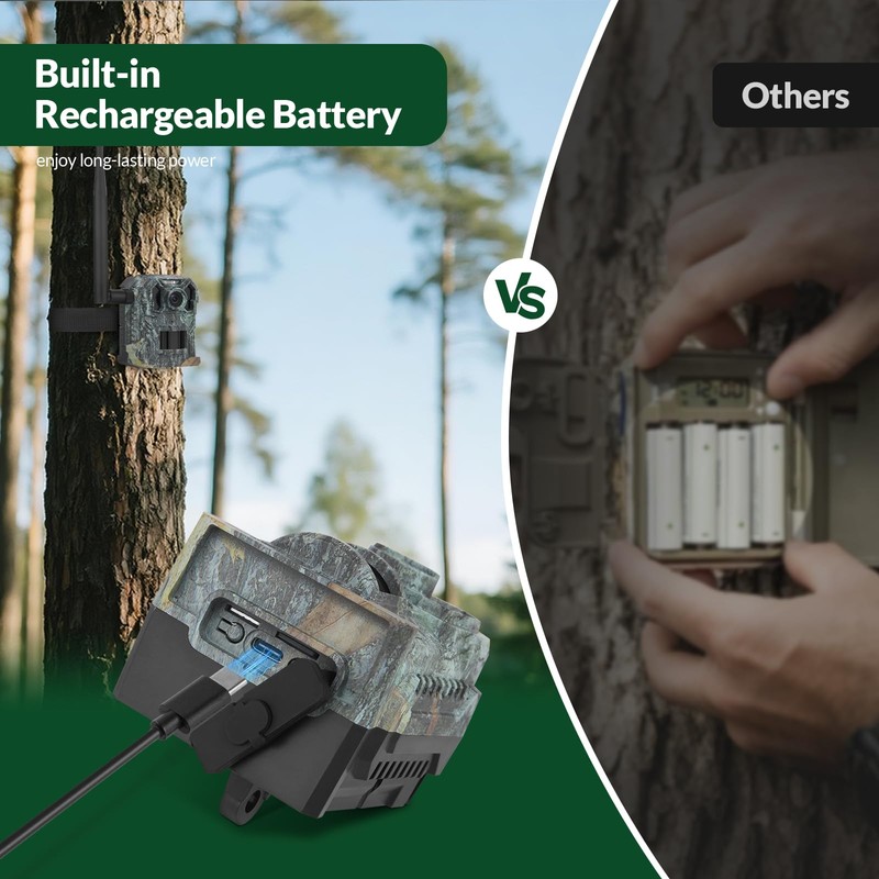 picache Trail Camera, Wildlife Monitoring Device,0.1s Trigger No-Glow IR Night