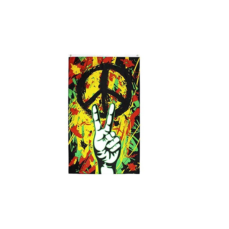 PinkDisplay Peace flags 3x5ft(90x150cm) eyelets and double stitches (Peace 002)