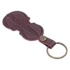 7PCS Cowhide Musical Instrument Keychains Mini Guitar Violin Horn Bass