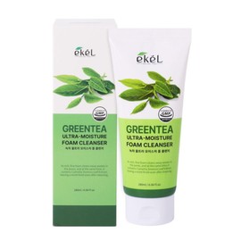 Ikel Ultra Moisture Foam Cleanser 180ml Green Tea / Cleansing Foam / 이켈 울트라 모이스처 폼클렌저 180ml 녹차 클렌징폼