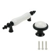 Mewutal 8 Pack Ceramic Drawer Pulls, Black & White Dresser