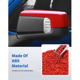 Mirror Cap Cover Trim Compatible with 2019 2020 2021 2022 2023 2024 Chevy Silverado 1500 and GMC Sierra 1500 Accessories Left Right Side View Upper Mirror Cover Caps, Red