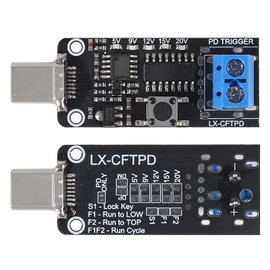 4pcs 100W 5A USB-C Fast Charge USB-C PD QC DC 5V 9V 12V 15V 20V Adjustable Voltage Power Trigger Module 5A Type-C Male Input (Type-C Male -2P Terminal)