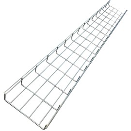 Kable Kontrol Cable Tray- 5 Feet Long - 8" Width, 4” Depth – Wire Mesh Tray Cable Management Rack Cords Organizer Cable Basket, Zinc Plated Steel NEC Approved for Network, Fiber Optic, Cabling