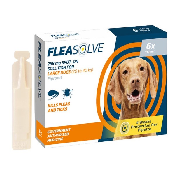 Dog Flea Treatment x6 Pipette – Large Dog - 20kg