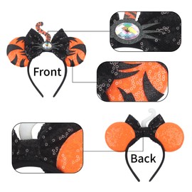 bianbaistar Lion Ears Headband Mouse Ears Headband for Women Sequins Hair Bands with Mouse Ears Accessories for Trip