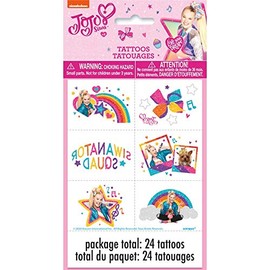 Jojo Siwa Temporary Tattoos - Assorted Designs, 24 Pcs