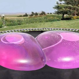 47 Inch Giant Water Bubble Ball, Inflatable Water-Filled Ball Soft Rubber Ball for Outdoor Beach Pool Garden Party Large (Pink)