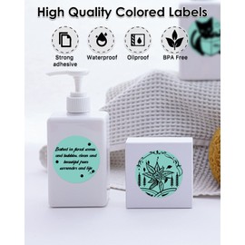 iEager 2 Inch Circle Thermal Sticker Labels, Self-Adhesive Round Direct Thermal Label, Multi-Purpose Roll Thermal Stickers, 500 Labels, Green