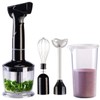 Rosenstein & Söhne Hand Blender, Stainless Steel Cordless Stick Blender