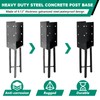VoTwoofv U-Shape Wet Concrete Post Holder for 4"x4" (Actual 3.5"x3.5")