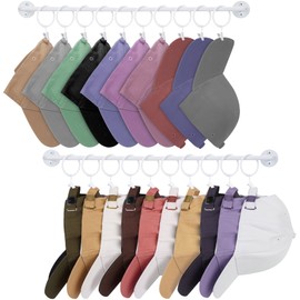 Viklluyr Hat Wall Rack Cap Organizer: Baseball Hat Racks Display Holder with 20 Hooks Modern Metal White Hats Storage Wall Mounted Caps Hanger Set of 2 for Closet Door Bedroom Entryway Laundry