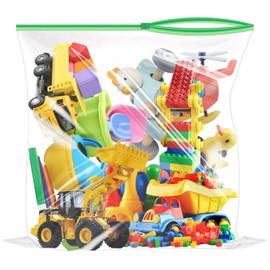 Freezer Slider Storage Bags, Pack of 12, 3.5 Gallon Food Storage Bag, 2 Mil 16" x 18" Reclosable Zip Plastic Bags for Food Storage, Organization of Clothes, Shoes, Office Supplies & Travel Essentials