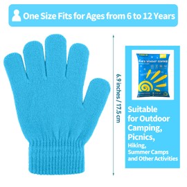 TODDOR 12 Pairs Kid's Winter Magic Gloves Children Stretchy Warm Knit Gloves for Boys or Girls