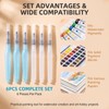 6 Pcs Refillable Watercolor Brush Pens