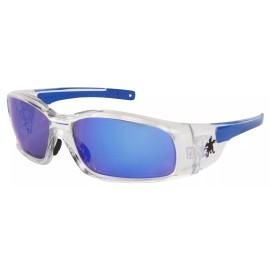 MCR Safety / Crews SWAGGER Blue Mirror SUNGLASSES Work Sport Eyewear Safety Glasses UV ANSI Z87+