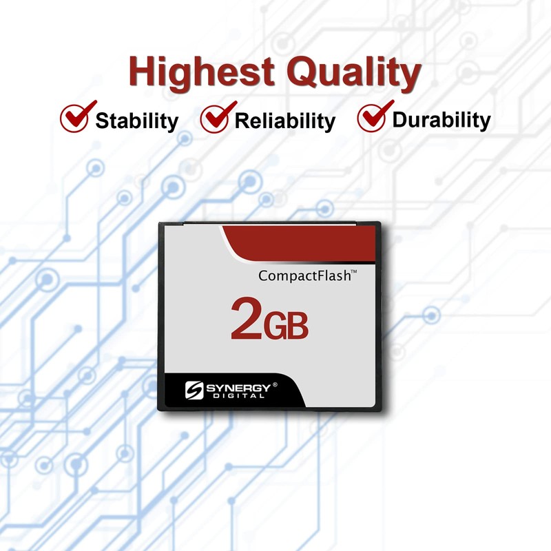 Synergy Digital 2GB Compact Flash Memory Cards, Compatible with Canon