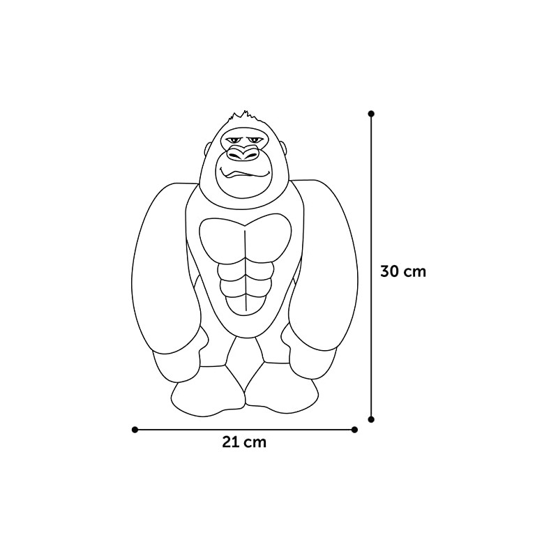 Flamingo Plush Gorilla 30 cm with Squeaker