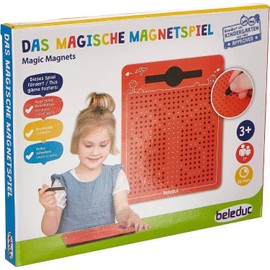 Beleduc Beleduc 21091 - Das magische Magnetspiel, magnetische Zeichentafel, zum Mitnehmen, rot, klein 175 x 215 x 12 mm, Spiele, ab 3 Jahre