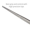 Beaditive 5.5" Sewing Machine Tweezers Set (3 Pieces) Serrated Straight