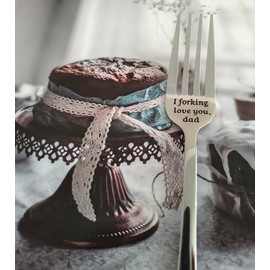 RFTWXHPN Dad Gifts Forks from Daughter Son I Forking Love You Dad Fork for Dad Christmas Birthday Gifts for Daddy Dad Dinner Fork Gifts for Father Daddy Stainless Steel Salad Forks