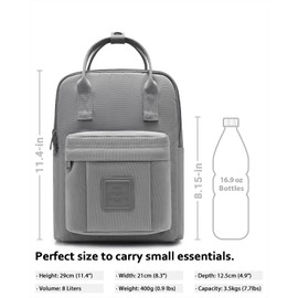 HotStyle BESTIE Mini Backpack Purse Small Bag with Multiple Pockets, Little Size Cute for Day Tirp, Travel & Everyday, LightGrey