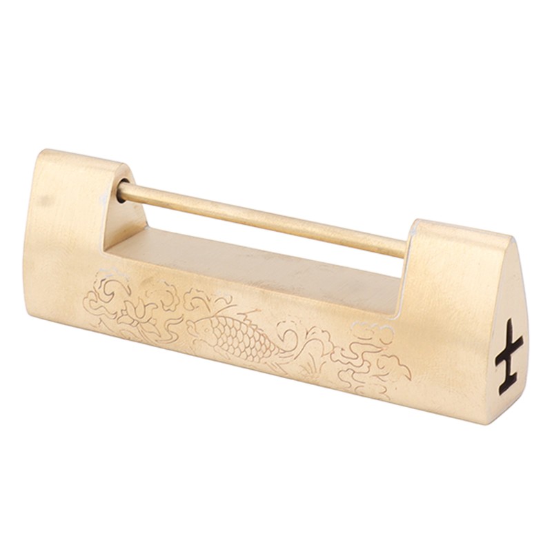Antique Style Lock Spacing 5.9cm Auspicious Fish Lock Chinese Locks