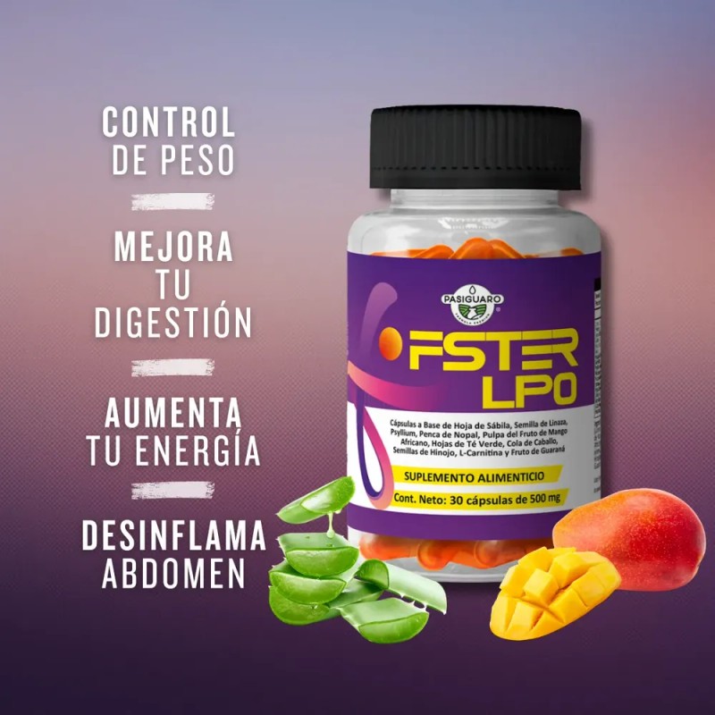 Pastillas Termogenicas Naturales Fster Lpo - Control Peso