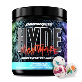 ProSupps Pro Supps Hyde Nightmare Intense Energy Pre-Workout 30 Servings 4 Flavors New - Jawbreaker (Cherry Strawberry)