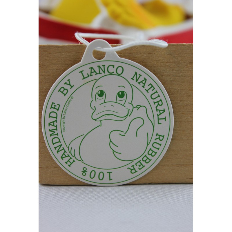 Lanco 8424678009158 Squeaky Ducks - Sick; 100% Natural Rubber, Yellow,