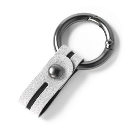 BETTERHUMZ-Unisex Adult Alcantara Leather Keychain, Car Key Lanyard For Car Fob & Home Keys, Carabineer Clip, Keyrings,Accessories Uuniversal Gray