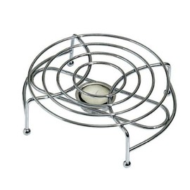 Rechaud 1-Bulb Teapot Warmer 17 cm Round Saucer Chrome-Plated