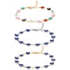 Yolev 3 pieces Evil Eye Bracelet Women Men Girls Eye