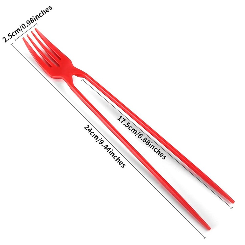 FDKYOEK 20 PCS Chopstick Fork, Plastic Chopsticks Fork Combo, Chopsticks