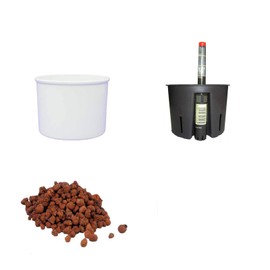 happy-nature Set4 Corona Flower Pot 11/09 White Diameter 12.5 cm Height 09.5 cm + KT + WA + BT