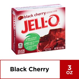 Jell-O Black Cherry Gelatin Mix (3 oz Bag)
