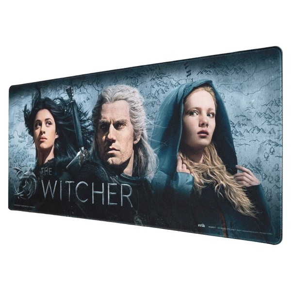 Official The Witcher Mouse Mat - Desk Pad - 31.5" x 13.78" Non-Slip Rubber Base Mouse Pad, Gaming Mouse Pad, Keyboard Mouse Mat