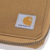 Carhartt Men's Casual Canvas Zip, Durable Zippered Wallets, Brown, One