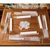 17.3" Acrylic Mahjong Racks with Pushers Set of 4, Clear