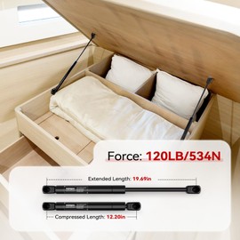 Vepagoo C16-08055 20 inch Gas Struts 120Lb/534N Prop Spring Shock Lift Supports for RV Bed Motorhome Camper Door Boat Hatch Tonneau Cover Compartment Door (Fits 105-135Lb Lid), Set of 2