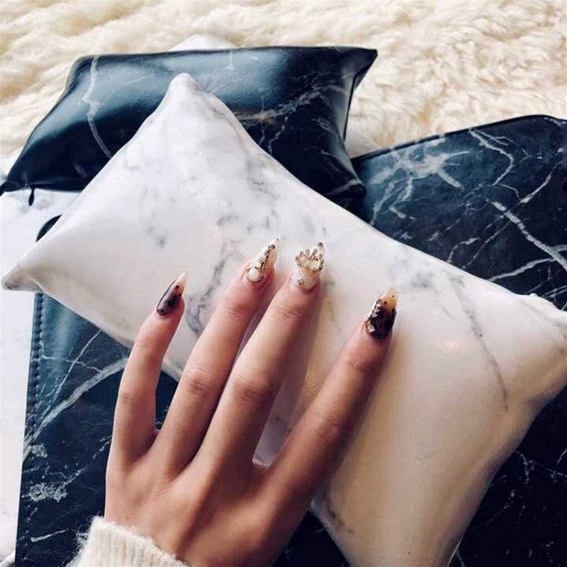 Faux Leather Nail Art Hand Cushion Pad Set Hand Pad
