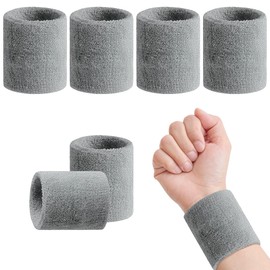 Muñequeras de Sudor, Pulseras de Tela de Rizo de Algodón, Muñequeras Deportivas, para Hombres y Mujeres, Thicken Bandas Sudor, para Deportes, Beisbol 