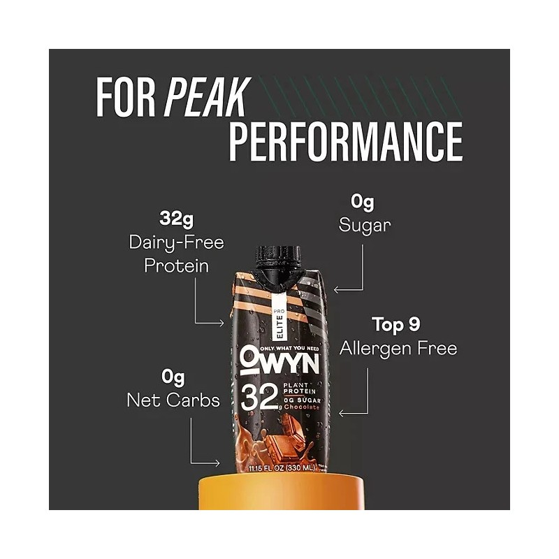 ProElite OWYN Pro Elite 32g Plant Protein Shake Chocolate 11.15oz