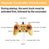 RC Semi Truck and Trailer & Excavator Toy Set -